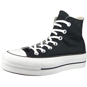 Converse Chuck Taylor All Star Canvas Platform High voor dames, zwart-wit, 37,5 EU