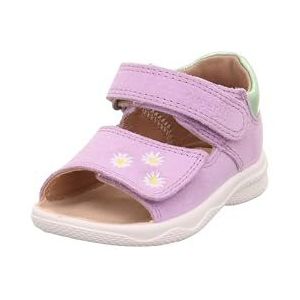 Superfit - Polly - Sandaal - Paars Lichtgroen - Chroomvrij Leer - 2 Klittenbandsluitingen