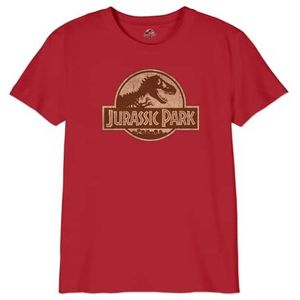 Jurassic Park T-shirt voor jongens, Rood, 12 Jaren