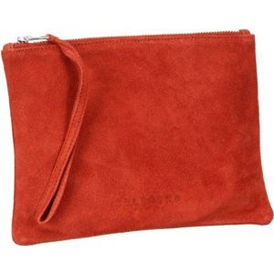 SELECTED FEMME Bags Mille Suede Mini Clutch 16031271, dames clutches 22x16x1 cm (B x H x D), rood, bordeauxrood