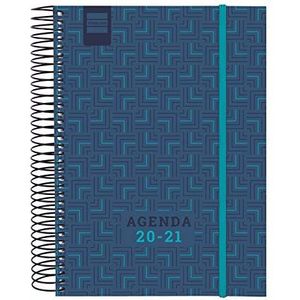Finocam - Schoolplanner 2020-2021 E10, 155 x 212, 1 dag, espir nobel, blauw, Spaans
