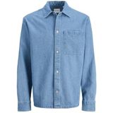 JACK & JONES Jjzac Denim Overshirt Ls, blauw (light blue denim), L