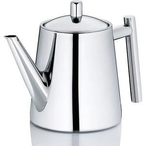 Kela 11355 11356 Theepot met filter, roestvrij staal, 0,9 l, Ancona, Grijs