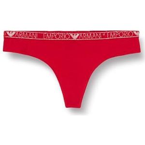 Emporio Armani Dames Thong Panties (verpakking van 2 stuks), robijnrood, S