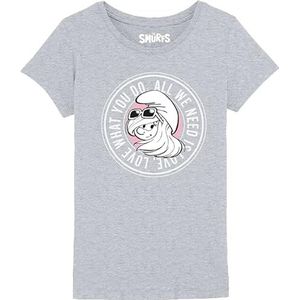 Les Schtroumpfs GISMURFTS004 T-shirt, grijs melange, 12 jaar, Grijs Melange, 12 Jaren