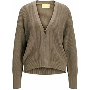 JACK & JONES Dames Jjxx Jxeliza Ls Twist Cardigan Knit Noos gebreide jas, brindle, L