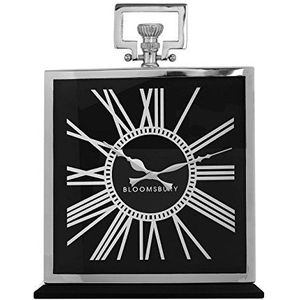 Premier Housewares Kensington Wandklok, metaal, zwart, 33 x 8 x 42 cm