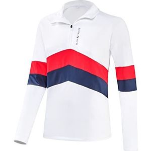 Black Crevice Dames Zipper functioneel shirt, wit/rood, 36