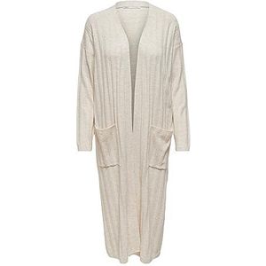 Bestseller A/S Onlnew Tessa Ls Long Cardigan KNT gebreide jas voor dames, Pumice Stone/Detail: melange, M
