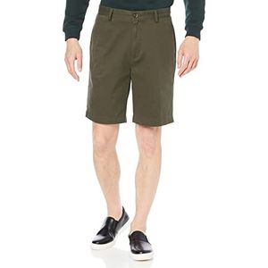 Amazon Essentials Men's Korte broek met binnenbeenlengte van 23 cm en klassieke pasvorm, Olijfgroen, 30