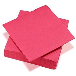 Le Nappage - papieren servetten Tex Touch - roze fuchsia - FSC® gecertificeerde papieren servetten - recyclebaar en biologisch afbreekbaar - set met 40 servetten, groot formaat 38 x 38 cm, fuchsia