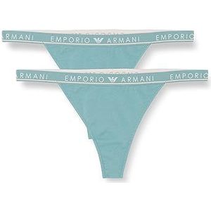 Emporio Armani Dames Thong Panties (verpakking van 2 stuks), Arctic, XL