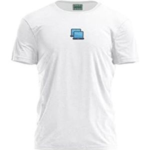 Bona Basics, Digitaal bedrukt basic T-shirt voor heren,% 100 katoen, wit, casual, herenbovenstuk, maat: S, wit, S