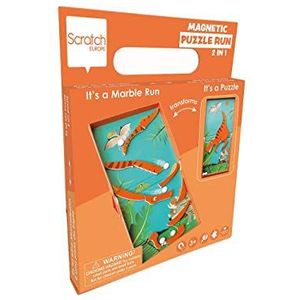 Scratch Magneetspel 2-in-1 Dino 15,5 Cm Staal Oranje 15-delig