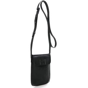 Abbacino Telefoontasje van leer, Zwart, One Size