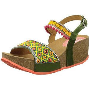 Desigual Dames Bio7 Beads Slingback Sandalen, Groen 4130, 41 EU