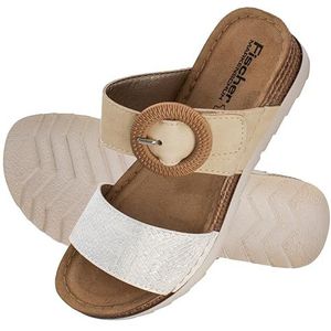 Fischer Dames Ina platte slipper, noot, 42 EU, noot, 42 EU