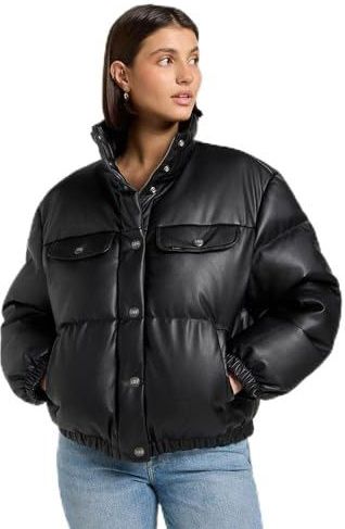 Lee - 112371066 - Gewatteerde Jas - Zwart - Korte Puffer