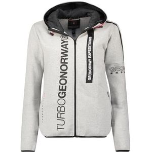 Geographical Norway Freestyle Lady Sweatshirt met capuchon voor dames, Lichtgrijs, S