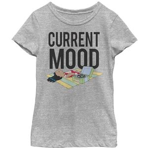 Disney Lilo & Stitch Current Mood Lilo Girl's Crew Tee, Athletic Heather, XS, Athletic Heather, XS