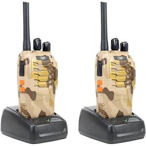 Draagbare radiozender PNI PMR R40 Camo, set van 2, 0,5 W, 16 programmeerbare kanalen, 16 PMR- en 50 CTCSS- en 104 DCS-tonen, ASQ, TOT, monitor, programmeerbaar, 1200 mAh-batterijen, laders en
