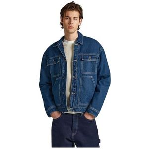 Pepe Jeans Heren Young Reclaim Trucker Jacket, Blauw (Denim), XS