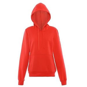 Ucy Modieuze trui hoodie voor dames, polyester, zomerrood, maat L, zomerrood, L