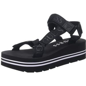 Guess Avin sandaal met sleehak voor dames, Zwart, 43 EU