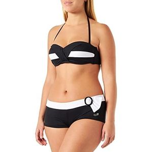 Haute Pression Bikini voor dames, effen, Zwart - Noir (Noir/Blanc), 42