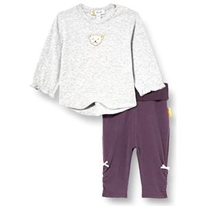 Steiff Baby-meisje set T-shirt + leggings kledingset, grijs (quarry 9007), 68 cm