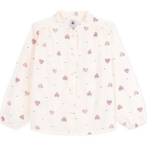 Petit Bateau Blouse met lange mouwen voor meisjes en jongens, ecru/meerkleurig, 3 jaar