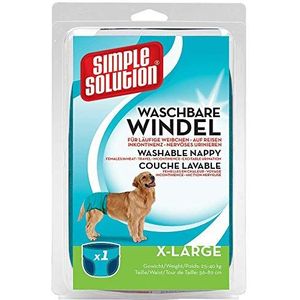 Simple Solution Wasbare herbruikbare vrouwelijke hondenluiers, Absorberend met lekvrije, Prikkelbaar urineren of incontinentie, 1 x XL hondenluier