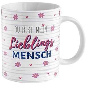 GRUSS & CO 47055 magische mok Lieblingsmensch, porselein, 35 cl, geschenkdoos