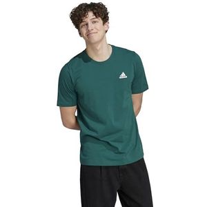 adidas Heren Essentials Single Jersey Geborduurd Klein Logo T-shirt met korte mouwen, M