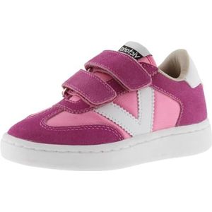 Victoria Unisex Millas Nylon Low Tennis & Matching Split Leather Pieces & Straps 1118105 for Kids FUCSIA 26