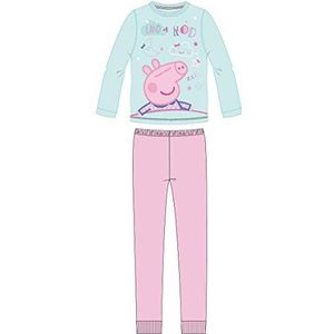 Artesania Pijama Largo Single Jersey Peppa Pig tweedelige pyjama voor meisjes, blauw (Azul C21), One Size (Fabrikant maat:03 Jaar)