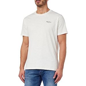 Pepe Jeans Winston Ss T-shirt voor heren, Wit (Off White), XXL