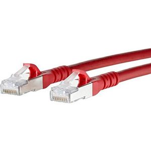 Metz Connect 130845A566-E RJ45 netwerkkabel, patchkabel CAT 6a S/FTP 15,00 m rood met vergrendelingsneusbescherming