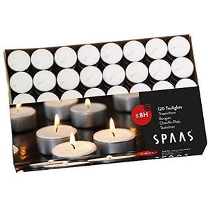 SPAAS Theelichten doos x120, ± 8 uur - wit