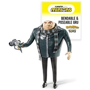 BendyFigs The Noble Collection Minions Gru - Noble Toys 16 cm Bendable Posable Collectible Pop Figuur met Stand en Mini Accessoires