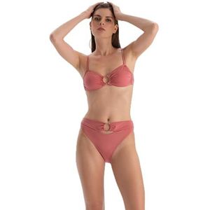 Dagi Dusty Rose Fashion Gebreide Niet-Bedrade Strapless Verwijderbare Padding Verwijderbare Riem Strapless, Dusty Rose, 40, roze (dusty rose), 40
