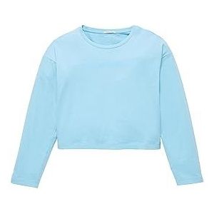 TOM TAILOR T-shirt met lange mouwen voor meisjes, 33959 - Charmant Blauw, 176 cm