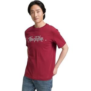 TOM TAILOR T-shirt voor heren, 35930 - Deep Red, XXL