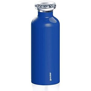 Guzzini Energy On The Go drinkfles van polyester, copolymeer, polypropyleen, roestvrij staal, blauw, 7,3 cm