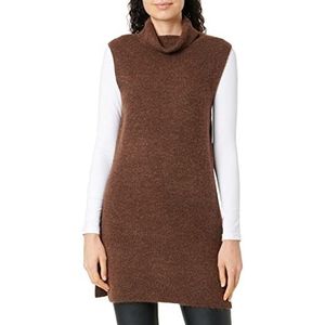 PIECES Dames PCELLEN Rollneck Long Knit Vest NOOS BC Pullunder, Chicory Coffee, XS