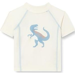 Playshoes Dino Rash Guard T-shirt, uniseks, voor kinderen en jongeren, ecru korte dino, 134/140 cm