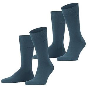 ESPRIT Heren Sokken Basic Uni Multipack M So katoen eenkleurig 2 paar, Groen Peacock 6382, 39-42