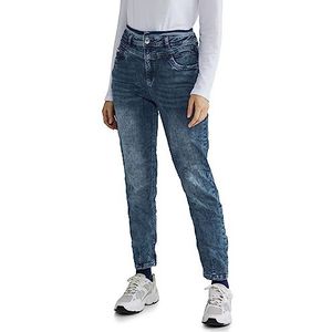 Street One Tapered Jeansbroek voor dames, Briljant Indigo Random Wash, 28W x 30L
