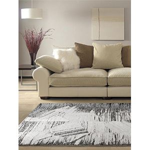Benuta plat geweven tapijt Stay grijs 160x235 cm | onderhoudsvriendelijk tapijt voor gang en andere woonruimtes