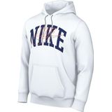 Nike - M Nk Club FLC Crew Ls Top - Wit - Heren Sporttop